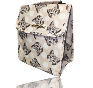 Betsey Johnson Kitten Design Flap Top Lunch Tote - Picture 1 of 2