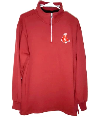 Mens Small Boston Red Sox 1/4 Zip Sweatshirt Pullover by Marks & Spencer - Image 1 of 4