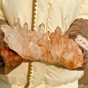 Pietra di quarzo giallo naturale 3,05 libbre cristallo grappolo pietre curative minerale - Foto 1 di 12