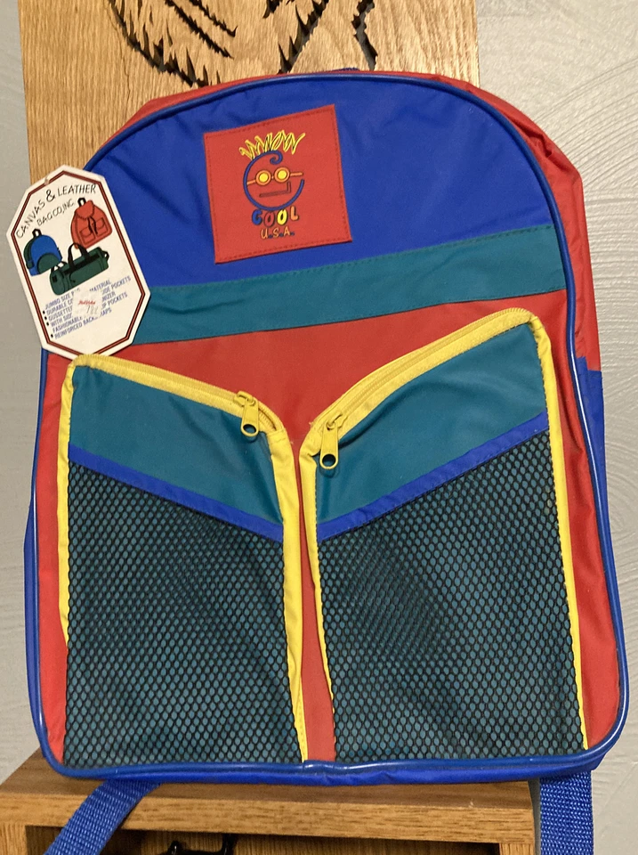 Bolsa de Lona e Couro Co Kids Mochila Vintage NOS Legal EUA - Imagem 1 de 4