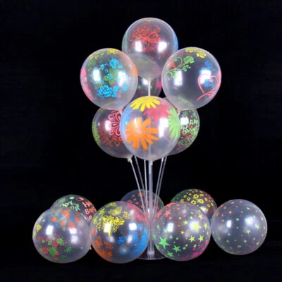 10x 12" Globos de lunares Flor transparente Muilticolor niños Cumpleaños Fiesta Decoración  Foto 1 de 4