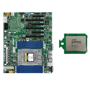Supermicro H11SSL-i Mainboard+AMD EPYC CPU 7532 7k62 7542 7402P - Picture 1 of 6