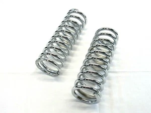 10" Tall Coil Over Shock Springs, ID: 2.5", Rate: 300lb, Chrome C21606C - Picture 1 of 2