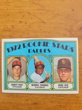 1972 Topps San Diego Padres Rookie Stars IVIE/ THOMAS  Number 457. Pen mark back