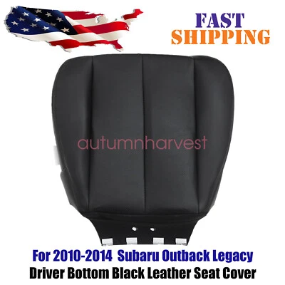 Cubierta de asiento de cuero negra perforada para parte inferior del conductor Subaru Outback 2010-2014 Foto 1 de 4