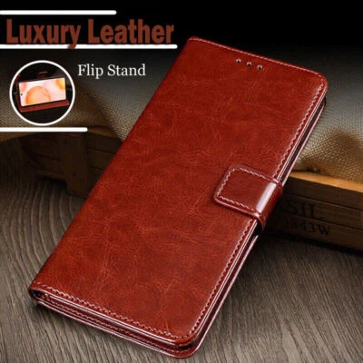 Funda tipo billetera de cuero abatible para teléfono Samsung Galaxy J4 J6 Plus A7 A8 A9 2018 Foto 1 de 4