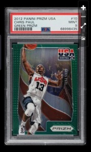 2012-13 Panini Prizm Green USA #10 Chris Paul SSP PSA 9