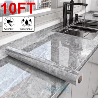 Papel pintado autoadhesivo de PVC de contacto de mármol para encimera de cocina Foto 1 de 4