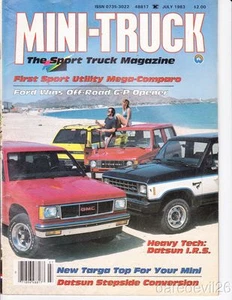 July 1983 Mini-Truck magazine Datsun I.R.S. Ford Wins Off Road G-P Opener - Picture 1 of 1