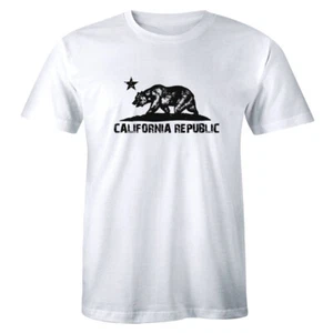 California Bear T-shirt Cali Souvenir State Map Republic Flag CA Love Cali Life - Picture 1 of 4