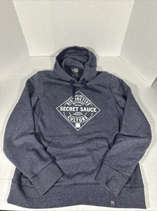 NEW ERA XL Hoodie Sweatshirt Blue Gun Metal Gray - Picture 1 of 7
