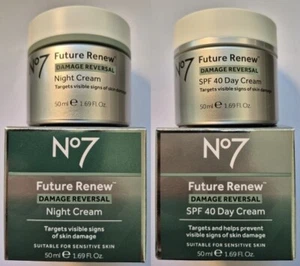 Anti Aging No7 Future Renew Damage Reversal Day & Night Creams 2 x 50ml UK Stock - Picture 1 of 1