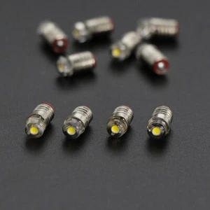 10pcs Bright White Screw Bulbs E5 E5.5 Leds 12V 14V HO/TT/N Scale E501W - Picture 1 of 6