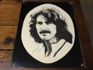 Dibujo enmarcado GEORGE HARRISON ORIGINAL AÑOS 70 12" X 15" - Imagen 1 de 6