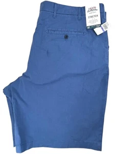 IZOD Chino 10.5" Shorts Men Big & Tall 48” Blue Relaxed Classic Casual Summer - Picture 1 of 7
