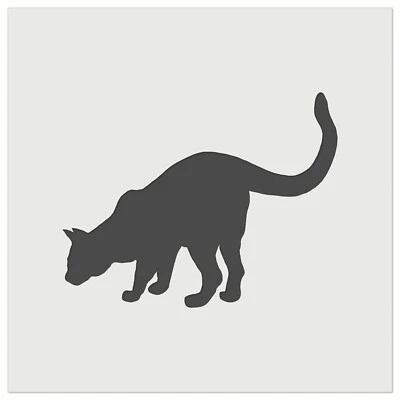 Plantilla reutilizable artesanal hágalo usted mismo galleta de pared maciza Curious Cat Foto 1 de 4