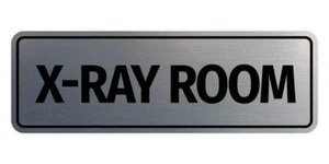 Standard X-Ray Room Sign Brushed Silver - Small - Foto 1 di 5