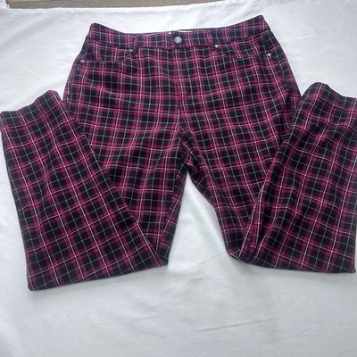 Talbots Plaid Pants Size 10 Tartan Stretch Ankle Dress Pants - Image 1 of 4