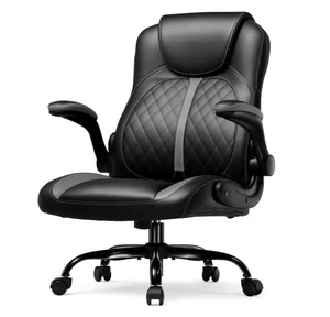 Silla de Oficina GTRACING con Soporte Lumbar, Brazos Abatibles, Ajuste de Altura, Cuero PU - Imagen 1 de 32