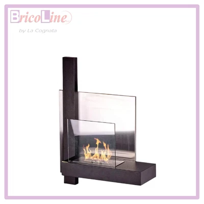 STUFA CAMINETTO CAMINO A BIOETANOLO VIENNA NERO CM.65X23X75H DIVA FIRE - Immagine 1 di 3