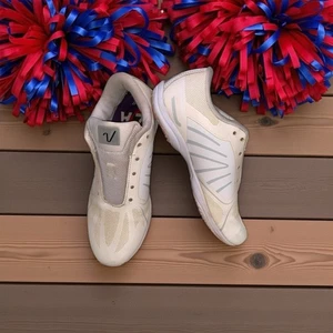 Varsity Miza Cheer Spirit Damenschuhe weißes Leder Größe 7,5 ohne Schnürsenkel gebraucht " - Bild 1 von 15