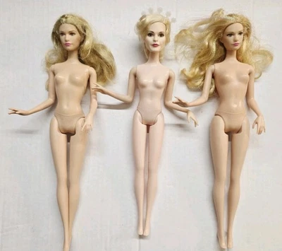 2014 Disney Золушка Royal мяч фея крестная живое действие голая кукла лот из 3 - Изображение 1 из 4