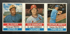 1976 Hostess Panels 112/113/114 AL OLIVER / TED SIMMONS / GEORGE BRETT - LQQK - Picture 1 of 2