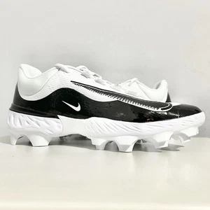 Nike Alpha Huarache Elite 4 Low MCS “White Black” Men Sz 11.5-12 Baseball Cleats - Picture 1 of 9