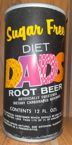 EMPTY 12oz Dad's Sugar Free Root Beer Soda Can by Dads in Chicago by 7up Oshkosh - Picture 1 of 6