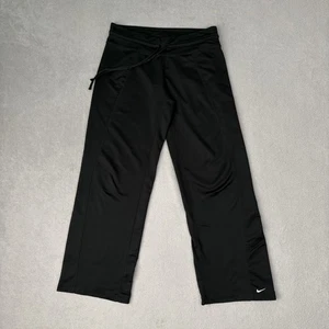 Vintage Y2K Nike Track Pants Womens Medium Wide Leg Loose Baggy Joggers Sweats - Picture 1 of 10