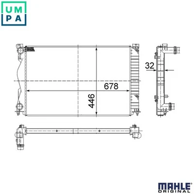RADIATOR ENGINE COOLING CR 977 000S FOR AUDI A6/S6 BPJ/BYK 2.0L CAHB/CAHA 2.0L - Image 1 of 4