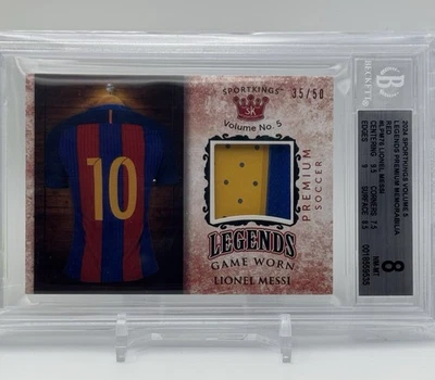 2024 Sportkings Jersey #LPM-76 Lionel Messi Game Worn Patch #’d/75 BGS 8 - Image 1 of 3