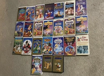 Vintage DISNEY VHS Beta Movie Lot -24 Amazing Walt Disney Movie Tapes  - Image 1 of 4