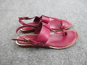 Cole Haan Pelham Sandals Womens Size 10.5 B Purple Leather Sling Back Toe Strap - Picture 1 of 10