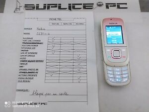 NOKIA 2680s-2 - WHITE AND PINK - CODE BLOCKED NETWORK - SUPPLY PC TOUL