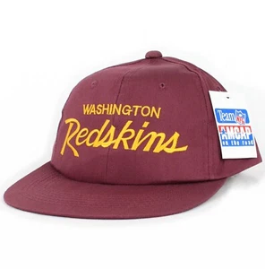 Vintage 90s Era Washington Redskins Snapback Hat Script Cap Commanders NFL NEU - Bild 1 von 4