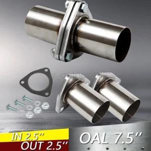 2.5" OD 3-Bolts Universal Quick Fix Exhaust Triangle Flange Repair Pipe Kit - Picture 1 of 5