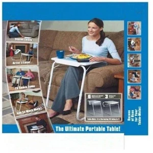 Portable Table Mate TV Dinner Laptop Adjustable Bed Sofa Lap Tray - Folding Desk - Picture 1 of 6
