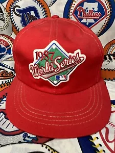 Vintage 1987 World Series Druckknopflasche MLB Baseball rot - Bild 1 von 4