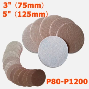 3" 75mm 5" 125mm Dry Abrasive Sanding Disc Hook Loop Sandpaper Pad 80 - 1500Grit - Picture 1 of 12