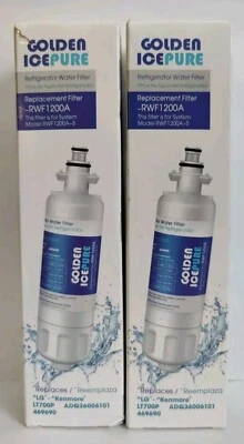 2 Pack Golden Icepure RWF1200A Fit For LG LT700P Refrigerator Water Filter - Image 1 of 2