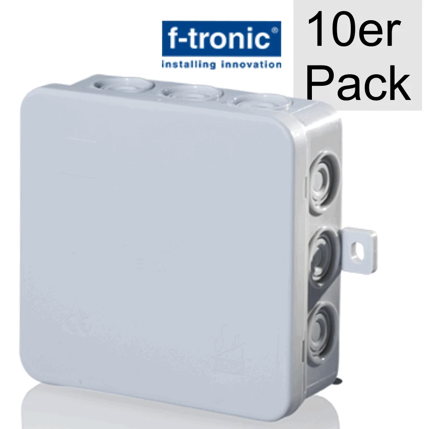 10 x Abzweigdose IP54 Feuchtraum Abzweigkasten Verteiler Kasten 100 x100 x 40mm - Bild 1 von 1