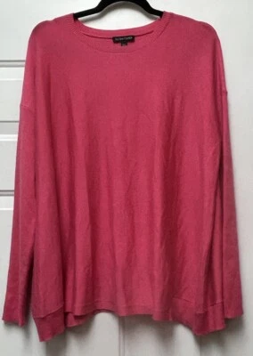 Eileen Fisher 粉红色套衫毛衣天丝混纺长袖 - XS 码 — 第 1/3 张图片