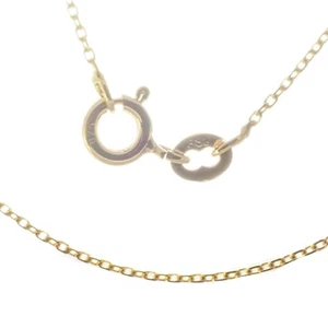 925 Silber gelb vergoldet Rolo Anker Glieder Kette 1 mm Bella Carina Halskette - Bild 1 von 1