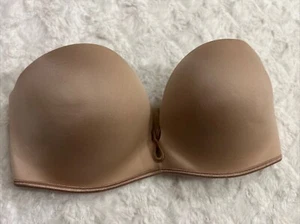 Victoria’s Secret Strapless Bra Size 32C Beige/ Nude Push Up (no straps) - Picture 1 of 12
