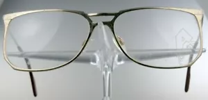 ALPINA 91 montatura per occhiali oro lucido rettangolare eyeglasses NUOVO - Foto 1 di 3