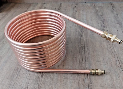 DIWA GBR Nuovo Spirale Rame 15x1mm 10m Außendurchm. 31cm Riscaldatore Piscina Gardena