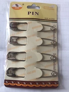 4pc Extra Large Safety Pins,Giant Strong Safety Pin Metal Heavy Duty Blanket - Picture 1 of 3