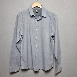 Camisa Timberland Para Hombre Talla Grande Calce Ajustado Algodón Abotonada Azul Informal - Imagen 1 de 8