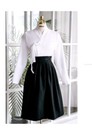 [CHUSHOP]Korean Modernized Traditional Costume Woman Hanbok Set,*White&Black*